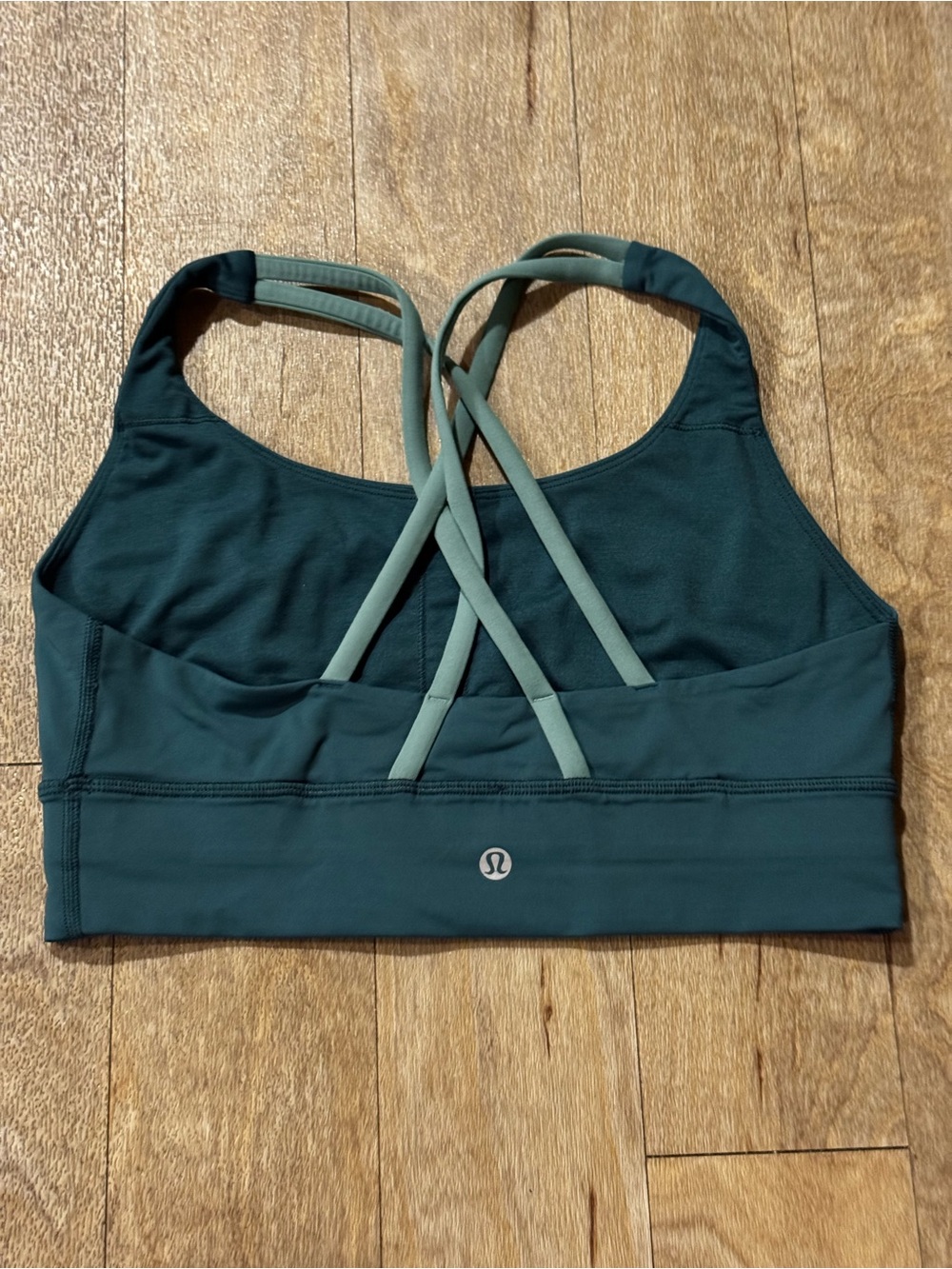 Lululemon Energy Bra *Long Line Green Jasper / Frosted Pine Size 8 - Picture 2 of 4